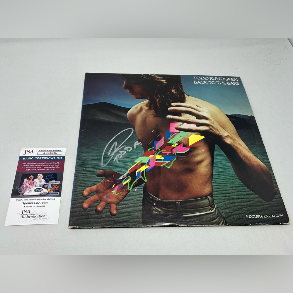 Todd Rundgren signed Back To The Bars Album JSA‎ COA